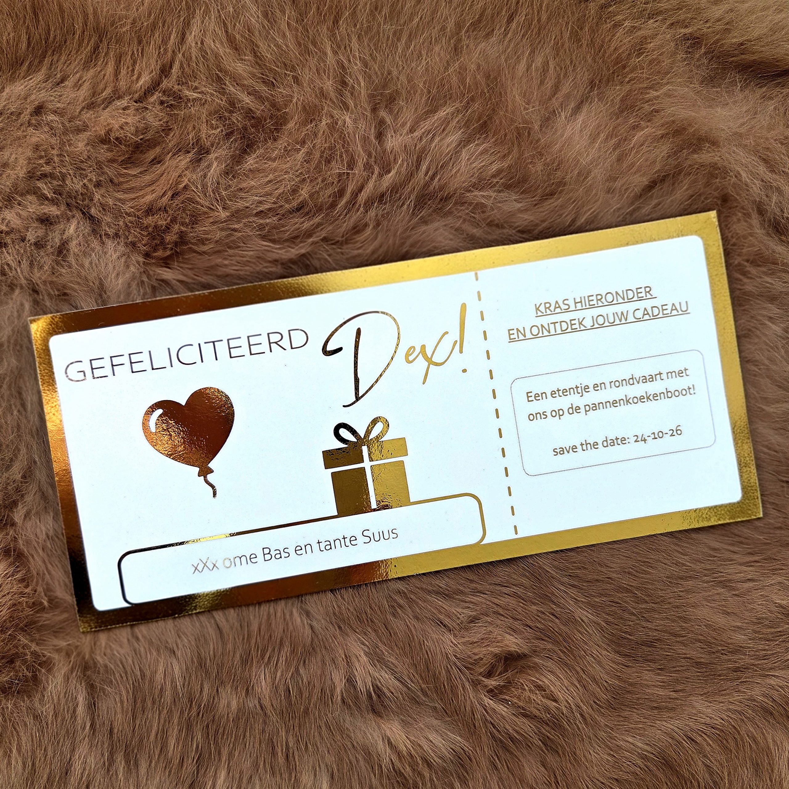 Foil ticket verjaardag